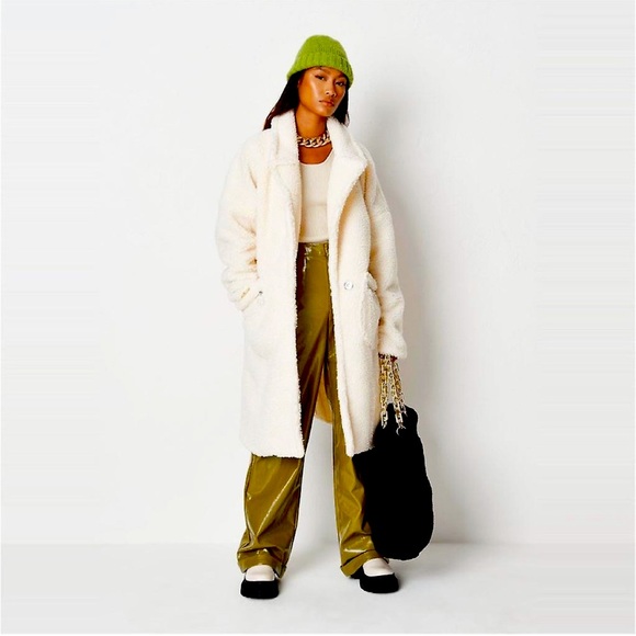 NWT TEDDYBEAR ZIP PATCH POCKET BORG CROMBIE - Picture 1 of 5